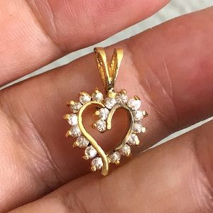 🖤Gold on Sterling silver heart pendant